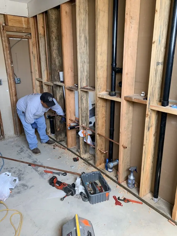 Commercial rough-in plumbing for Gas Line Repair in Harvey
